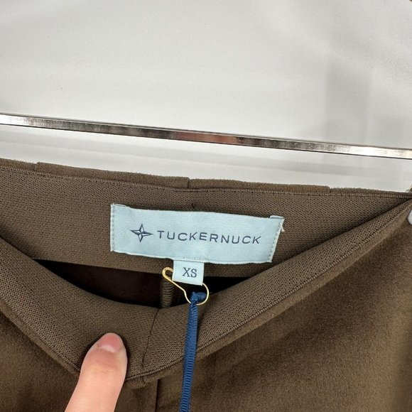 Tuckernuck Faux Suede Ashford Pants sz XS Olive Green Ankle Elastic Waist NWT - Picture 3 of 6